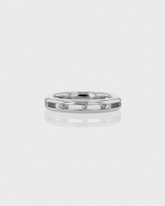 0.21 CT Other Lab Diamond 7-<b>Stone</b> Tension Set IGI Certified Minimalist 14k Yellow Gold Floating Accents Wedding Band 5.5MM Ring - Product Image 3