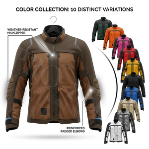 Waterproof Motorcycle Riding Jacket Breathable Windproof Protective Full Body Safety Corduroy Outdoor Racing Motorbike Jacket - Product Image 1