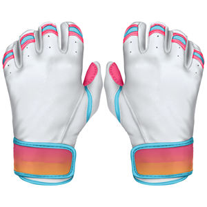 Gants de frappe de baseball professionnels à manchette courte, en cuir, pour l'entraînement et la compétition LBBSC-0004 - Product Image 1