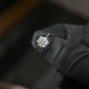 Bague solitaire en diamant rond cultivé en laboratoire certifié IGI, 1,50 ct, couleur D, clarté VS1, or 14 carats, bijoux de fiançailles et de mariage - Product Image 1