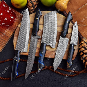 ชุดมีดเชฟมืออาชีพ เหล็กดามัสกัส ด้ามจับแบบเต็มแท่ง น้ำหนักเบา ทนทาน เป็นมิตรกับสิ่งแวดล้อม ตีขึ้นรูปด้วยมือ ด้ามจับตามหลักสรีรศาสตร์ พร้อมกระเป๋าหนัง - Product Image 5