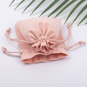 Sac à cordon en coton personnalisé, pochette pour bijoux, pochette écologique pour cadeaux de mariage - Product Image 3