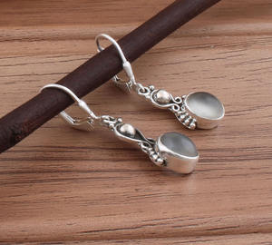 Boucles d'oreilles en pierre de lune blanche naturelle, argent sterling 925, boucles d'oreilles géométriques pendantes, bijoux pour femmes, pierre de naissance de juin, mariage, fête, luxe - Product Image 4