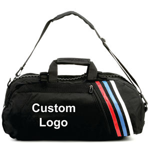 Bolsa Deportiva de Moda con Logotipo Personalizado, Bolsa de Lona de Pana de Gran Capacidad con Cierre, para Gimnasio, Viajes, Almacenamiento, Unisex, Diseño de Puntos Negros - Product Image 2