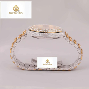 High Quality 925 Sterling Silver Moissanite Diamond Hip Hop Watch for Men Luxury Iced Out Brilliant Cut Stone Fashion Wristwatch - Product Image 2