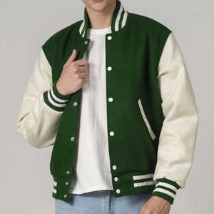 Chaquetas Varsity de invierno personalizadas, de cuero/lana, en oferta online a precio económico. - Product Image 1