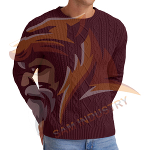 Suéter de Hombre de Manga Larga de Alto Rendimiento y la Mejor Calidad, Hecho a Medida, Tejido, 100% Algodón, Talla para Adultos - Product Image 6