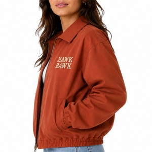 <b>Women</b> <b>Bomber</b> <b>Jacket</b> Premium Knitted <b>Lightweight</b> Breathable Eco-Friendly Stylish Comfortable Durable Classic Smooth Front Zipper - Product Image 3