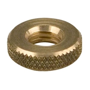 Tuerca moleteada de latón, componente de fijación duradero diseñado para conexiones seguras atornilladas a mano en aplicaciones mecánicas y de plomería. - Product Image 4