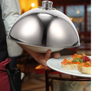 Dôme alimentaire en acier inoxydable, fait main, poli naturellement, couvercle à gâteau et couvercle de plat pour la table, à prix abordable - Product Image 4