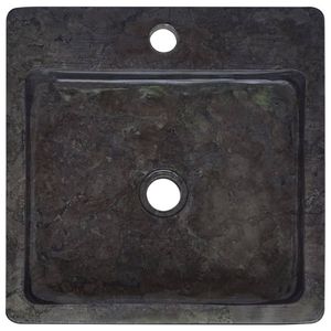 Lavabo de Baño de Mármol Negro de 15.7"x15.7"x4.7" - Product Image 6