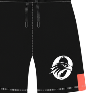Pantalones Cortos de Rugby Rojo Coral y Negro, Cintura Elástica con Cordón, Uniforme de Equipo Geométrico Personalizado, Ropa Deportiva Transpirable para Entrenamiento - Product Image 3