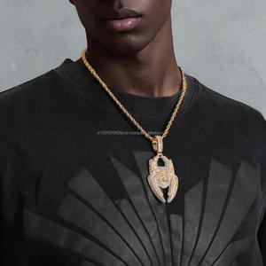 Fashion <b>Spider</b> Pendant for Men Women with VVS Moissanite Diamonds and 925 Sterling Silver <b>Necklace</b> - Product Image 2