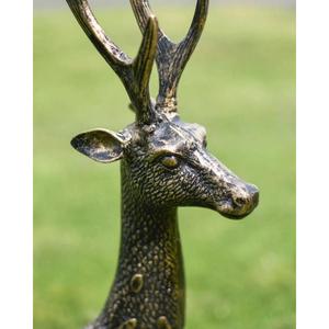 Statue de renne grandeur nature faite à la main, finition bronze, artisanat en métal, figurine animale personnalisée, fabrication pour exposition de jardin - Product Image 3