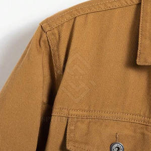 Chaqueta de Mezclilla para Hombre, 100% Algodón, con Cuello Alto y Logotipo Personalizado Impreso en la Parte Delantera, Tallas Grandes, Chaqueta de Invierno, Precio Bajo, Alta Calidad - Product Image 3