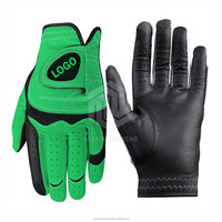 Gants de golf pour hommes en cuir Cabretta de haute qualité, sportifs, en PU, avec logo personnalisé, OEM, marque personnalisée, ODM, antidérapants, couleur personnalisée