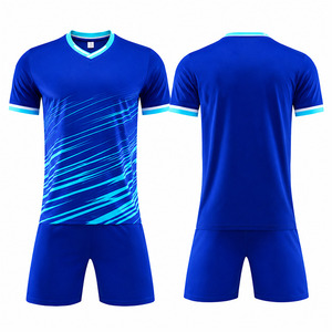 Conjunto de Camiseta de Fútbol Sublimada Transpirable al por Mayor, Cuello en V, Manga Corta, 100% Poliéster, Unisex, Impresión Personalizada, Secado Rápido, para Entrenamiento - Product Image 4