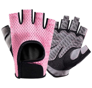 Half Finger Fitness <b>Gloves</b> <b>Black</b> Blue Mesh Breathable Gym Training Unisex Pull On - Product Image 6