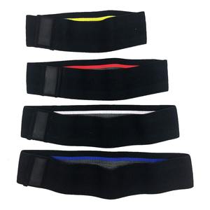 <b>Exercise</b> Resistance <b>Bands</b> Set 4 Pack Black with Colorful Stripes Durable Nylon for All Ages Workout Fitness Equipment - Product Image 1
