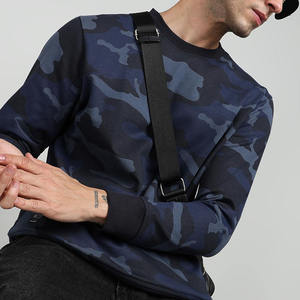 Sudadera de invierno para hombre, holgada, informal, 100% algodón, forro polar, sin forro, cuello redondo, estampado digital, 410g, antiencogimiento - Product Image 6