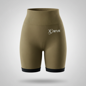 กางเกงขาสั้นออกกำลังกายเอวยางยืด ระบายอากาศได้ดี ไร้ตะเข็บ สำหรับผู้หญิง ยกน้ำหนัก ฟิตเนส โยคะ กระชับสะโพก เอวสูง - Product Image 1