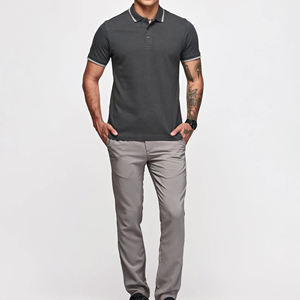 Nouveaux Polos Homme 2026 Personnalisés en Coton Respirant de Haute Qualité, Style Décontracté à Motif Uni, Prix de Gros - Product Image 2