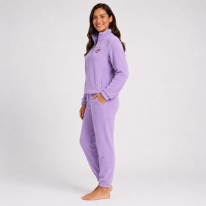 Conjunto Deportivo de Felpa para Mujer, Sudadera con Capucha y Pantalones Deportivos Elegantes con Forro Interior Suave, Ropa Deportiva Urbana - Product Image 3