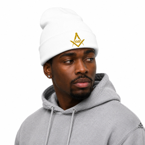Casquette Beanie Homme Personnalisée et Tendance avec Broderie Dorée – Tenue Maçonnique Héritage Grec, Vêtements de Fraternité et de Fraternalité - Product Image 1