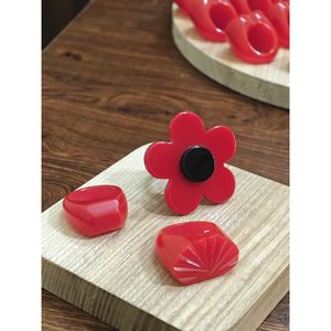 Elegant Sculpted Resin Acrylic Finger <b>Ring</b> Handmade High Gloss <b>Statement</b> Fashion Jewelry Lightweight <b>Ring</b> for Women Girls - Product Image 4