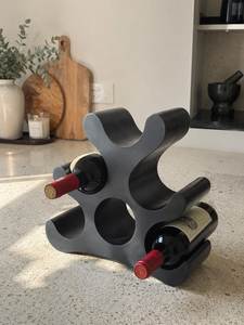 Estante de Madera para Vino, Soporte Horizontal para 6 Botellas, Exhibidor Independiente, Diseño Clásico Moderno, Forma Rectangular, Capacidad para 750 ml - Product Image 3