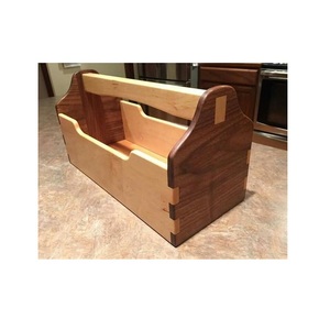 Rustic Sustainable Durable Handmade Wooden <b>Caddy</b> Multifunction Organizer for Home <b>Kitchen</b> Coffee Station Bathroom Storage - Product Image 1