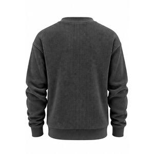 Sweat-shirt en tricot gaufré personnalisé pour hommes, fabricant de vêtements en gros - Product Image 2