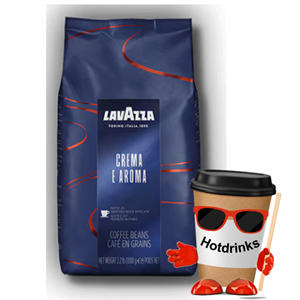 Café en grains entiers italiens de qualité supérieure Lavazza Crema e Aroma 1 kg, arôme intense, corps riche et fini onctueux - Product Image 2