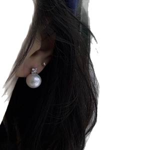 Manufacturer Wholesale S925 Pure <b>Silver</b> 10-11MM Natural Pearl <b>Long</b> <b>Earrings</b> with Niche Design for Women Slightly Flawed - Product Image 5