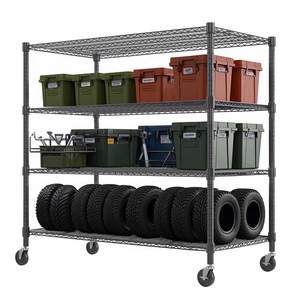 Heavy Duty Black Stainless Steel 4 Layer <b>Kitchen</b> <b>Storage</b> Rack Durable Multi Tier Organizer <b>Shelf</b> for Home <b>Kitchen</b> At Cheap Price - Product Image 1