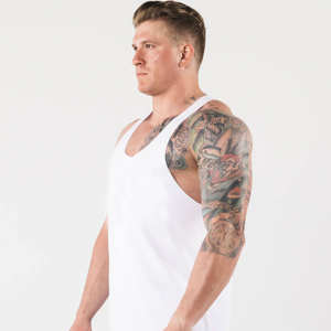 Débardeur de fitness respirant pour homme, coupe oversize, style été, côtelé - Product Image 3