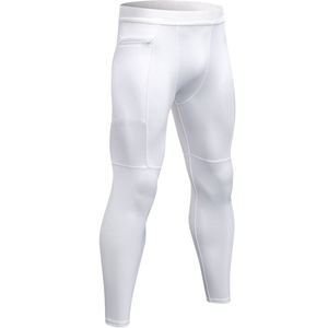 Best Quality Custom <b>Mens</b> Fitness <b>Yoga</b> <b>Pants</b> Solid Mid Waist Simple Breathable Four Way Stretch Compression Leggings Wholesale - Product Image 2