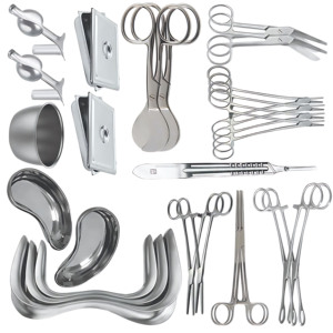 Ensemble d'instruments chirurgicaux gynécologiques de qualité hospitalière, 25 pièces, en acier inoxydable allemand, meilleur fournisseur en gros - Product Image 2