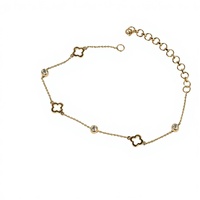 Bracelets de luxe ajustables à maillons en or massif 10K 14K 18K avec diamants de laboratoire taille ronde et moissanite pour l'amitié