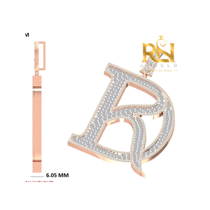 Pendentif Hip Hop personnalisé en diamant de laboratoire, serti pavé, avec nom ou logo, en or massif 9K 14K 18K ou argent, bijoux fins - Product Image 2