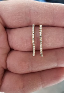 Pendientes de Diamantes Cultivados en Laboratorio de 0.40 Ct, Oro Sólido de 14K, Certificados por IGI, Joyería Minimalista para Regalo de Boda o Uso Diario - Product Image 3