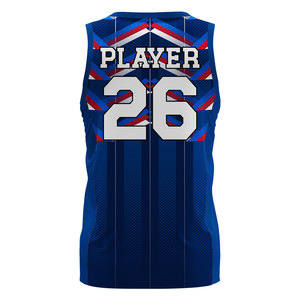 Camiseta de Baloncesto Sublimada Personalizada, Cuello en V, Sin Mangas, Uniforme de Equipo, Secado Rápido, Transpirable, Ropa Deportiva, Venta al Por Mayor OEM - Product Image 2