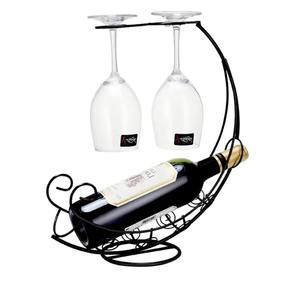 Porte-bouteilles mural moderne en fer doré rayé pour 18 bouteilles, rangement horizontal, élégant et peu encombrant, support vertical pour bouteilles de vin - Product Image 5