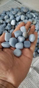 Natural Angelite Tumbled Stone Wholesale <b>Crystal</b> Healing Gemstone Manufacture Supplier From India - Product Image 2