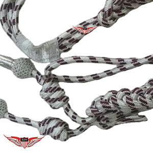 Silver <b>Braided</b> Parade Aiguillette Shoulder Aiguillette Maroon Gold Wire <b>Cord</b> Aiguillette - Product Image 3
