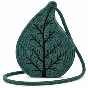 Bolso Bandolera Personalizable de Cuerda con Forma de Hoja y Diseño de Árbol, con Correa Larga para el Hombro, para Mujer, Venta al por Mayor, Ideal para la Playa - Product Image 2