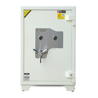 Premium Gewerblicher Safe WELKO US880 FE Weiß mit Schlüsselschloss 2mm Edelstahl-Konstruktion Diebstahlsicher & Feuerfest