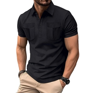 Camisa de manga corta de moda diaria para hombre Casual 2025 para hombre Simple nuevo botón frontal largo solapa doble bolsillo desgaste - Product Image 1