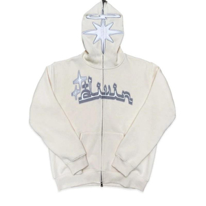 Sudadera con capucha corta y cremallera, personalizada con logotipo, 500 GSM, de algodón 100%, estilo vintage, lavado ácido, desgastada, tejida por Nesta Sports - Product Image 2