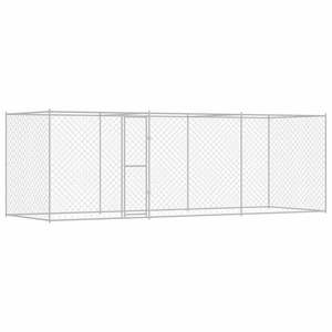 Jaula para Perros de Acero Galvanizado Plateado 236.22 X 78.74 X 78.74 Pulgadas, Puertas y Corrales para Mascotas - Product Image 2